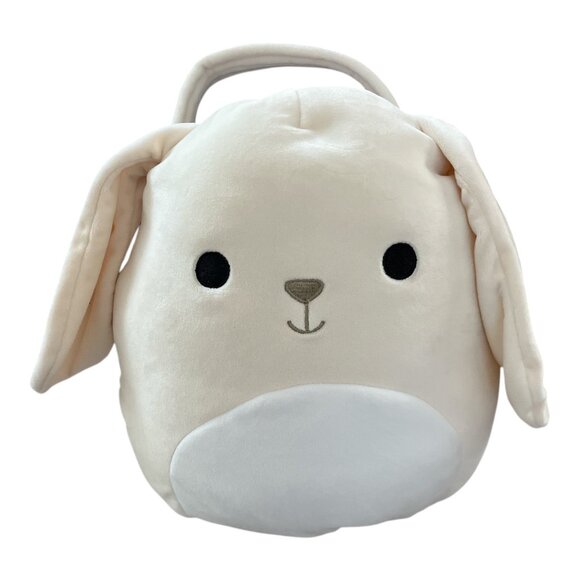 Squishmallows Valentina Bunny Easter Basket – Cream with Purple Interior – Plush - Picture 1 of 5